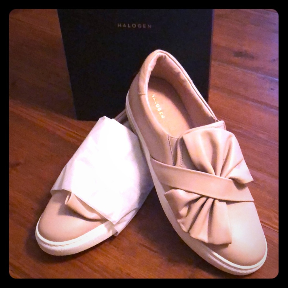 Halogen Slip on Sneaker in Blush Leather